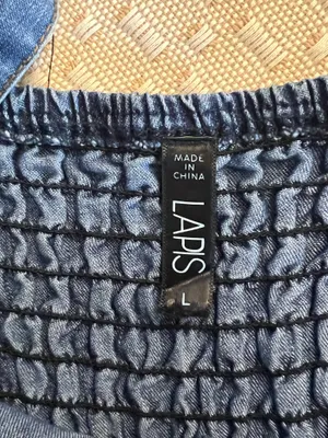 Denim corset maxi dress Blue Size L thumbnail 5