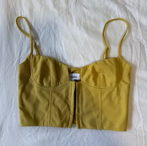 Hello Molly brand new corset yellow top thumbnail 1