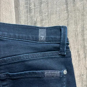 7 For All Mankind Women's Dark Blue Skinny Jeans thumbnail 5