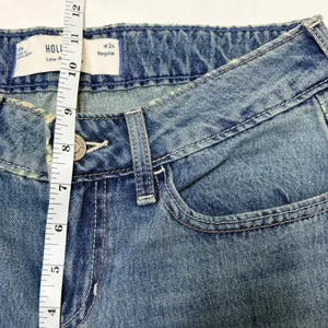 Hollister Low-Rise Baggy Jeans Womens 00R W24 Regular Blue Denim 100% Cotton thumbnail 8