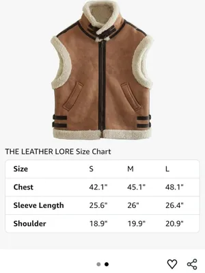 Sherpa-Lined Brown Vest Jacket Size Small Mew With Tags thumbnail 2