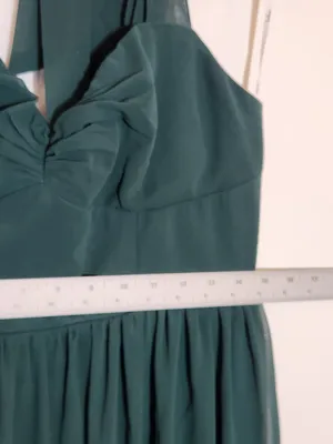 Lulus Green Chiffon Formal Dress with Tie Straps Size Large NWT Wedding Guest thumbnail 7