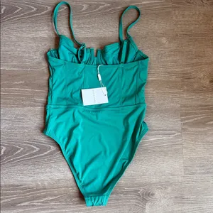 NEW Solid & Striped The Veronica One Piece swimsuit in a teal Small thumbnail 3