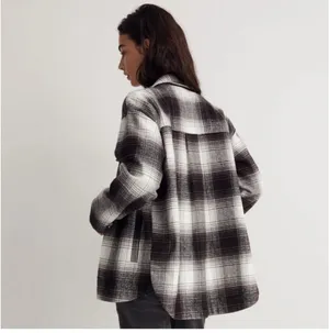 Madewell twill flannel shirt-jacket in windowpane plaid thumbnail 2