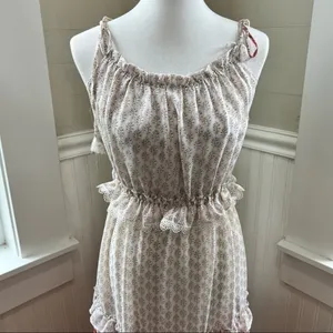 MISA Los Angeles Tiered Ruffle Mixed Print Midi Dress Large thumbnail 9