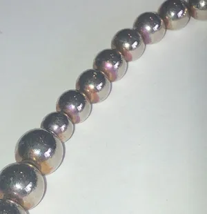 Vintage Silver Tone Metal Beaded Ball Beads Retro Boho Necklace thumbnail 7
