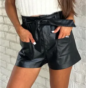 These Three Boutique Leather Shorts Faux thumbnail 1