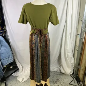 Premier International Dress Womens S Green Brown Abstract Print‎ Maxi Casual thumbnail 10