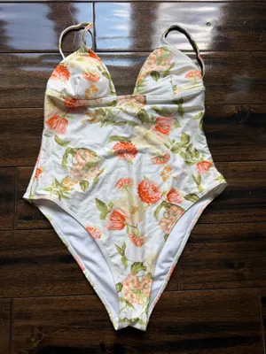 Forever 21 Floral One-Piece Swimsuit thumbnail 1