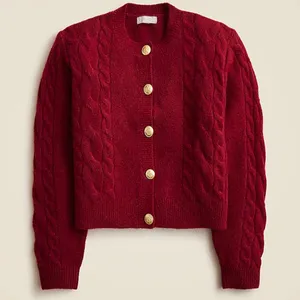 NWT J Crew Cable-knit cardigan sweater thumbnail 1