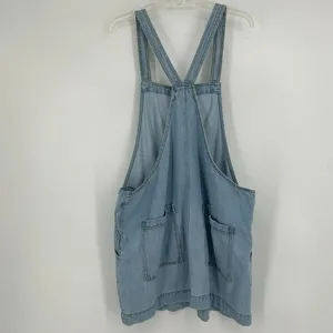 Universal Threads Denim Overall Dress Jumper Light Wash Pockets Sleeveless Sz XL thumbnail 6