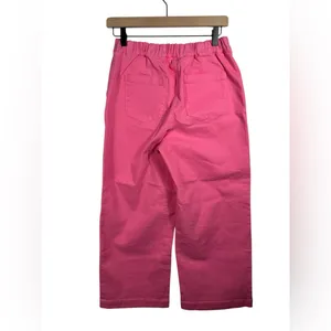 OAK + FORT Cropped Twill‎ Wide Leg Pants Pink S-M Cotton Stretch thumbnail 3
