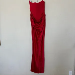 HOUSE OF‎ CB 'Persephone' Scarlet Strapless Corset Maxi Dress NWOT size S thumbnail 4
