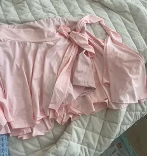 Kimberly Baby pink wrap athletic skirt thumbnail 1