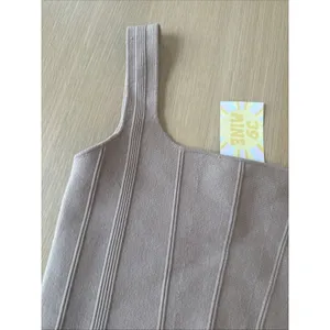 Revolve NWT All: Row The Farrah Top Ribbed Fitted Square Neck Crop Tank Top Medium thumbnail 2