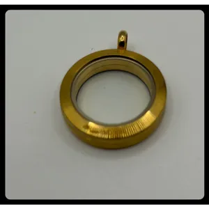 Origami Owl Floating Locket Pendant 25MM Gold‎ Hinged thumbnail 3