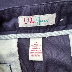 Lillie Green Women's Bermuda Golf Shorts Size 14 Navy Blue thumbnail 5