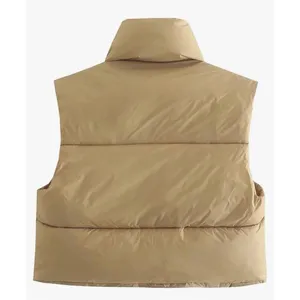 NEW Crop Puffer Vest Winter Lightweight M thumbnail 2
