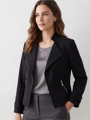 White House Black Market Women’s Black Blazer Size 8 Excellent Used(A829) thumbnail 1