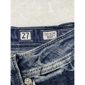 Miss Me Jeans Womens Size 27 boot cut blue Denim zippered rhinestone‎ Pockets thumbnail 8