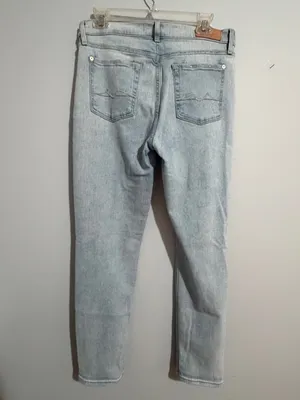 7 For All Mankind Luxe Josefina Light Blue Distressed Boyfriend Jeans- 28 thumbnail 6
