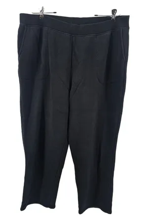 Madewell Sweatpants Women‎ 1X MWL Make Weekends Longer Black Cotton Relaxed EUC thumbnail 1