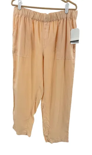 Wonderly Wide Leg Pants XL peach lightweight flowy pull on spring summer beach thumbnail 1
