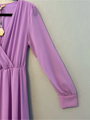 Pinkblush Ricarica lavender maternity long sleeve maxi dress medium NEW thumbnail 6