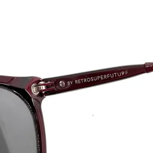 Retrosuperfuture Sunglasses Women Burgundy Double‎ Bridge Italian Retro Modern thumbnail 5