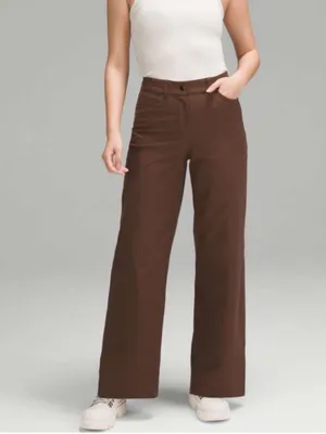 Lululemon City Sleek 5 Pocket Wide-Leg High-Rise Pant Utilitech Roasted Brown thumbnail 2