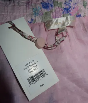 Love Shack Fancy Ruffle Mini Skirt Juicy Plum thumbnail 4