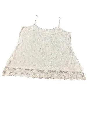 Maurices White Crinkled Lace Trim Camisole Size XL (20” PTP) thumbnail 2