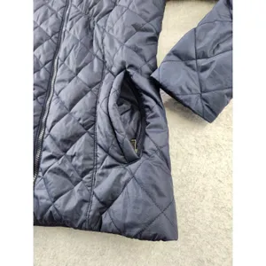 Columbia Copper‎ Crest Jacket SMALL quilted Soft Faux Fur Lined Hooded Navy Blue thumbnail 3