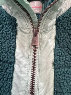 FP Movement by Free People Teal Sherpa Jacket with Mint Trim thumbnail 8