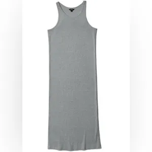 Allbirds Ribbed Maxi Dress Racerback Active Stretch Wool Blend S Gray Summer thumbnail 6