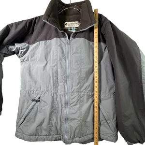 Vtg Columbia Interchange Jacket Nylon Fleece Blue‎ Grey Womens M Hiking Gorpcore thumbnail 7