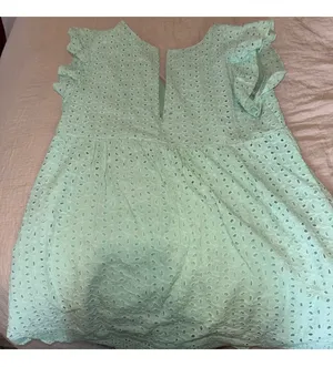 Mustard Seed Eyelet Green Romper Dress thumbnail 4