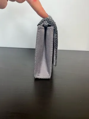 Y2K Beaded Clutch Handbag Gray Purple Evening Formalwear Purse La Regale Classic thumbnail 3