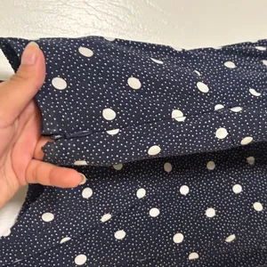 Old Navy Navy Blue Polka Dot Smocked Mini Dress Size M thumbnail 4