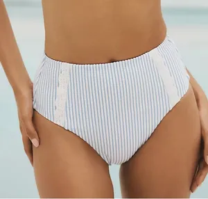 By Anthropologie Striped Bikini Bottom thumbnail 1