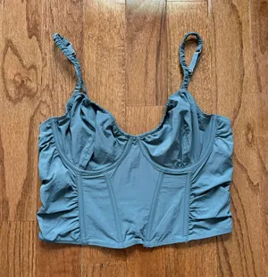 Gilly Hicks NWOT RUCHED PARACHUTE MICRO-MODAL BUSTIER CORSET TOP thumbnail 1