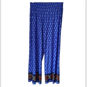 Sharagano pants stretch smocked waistband large lounge wide legged‎ large thumbnail 6