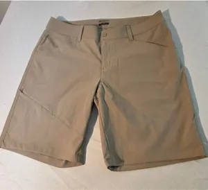 Merrell Women’s Outdoor Hiking Bermuda Shorts Tan Khaki Pockets Size 8 W-200 thumbnail 1