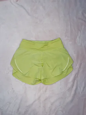 Lululemon Lime Green Speed Up Shorts thumbnail 2
