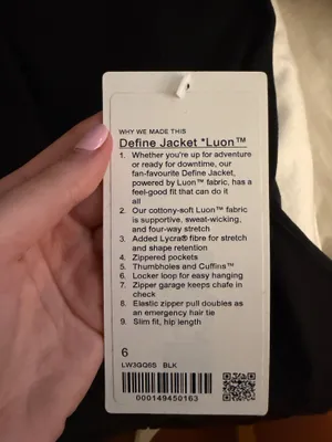 Lululemon Define Black Jacket 6 Women’s Full-Zip Luon thumbnail 2