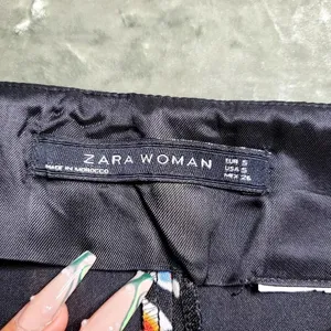 Zara‎ Floral Print Front Zipper Mini Skirt thumbnail 4