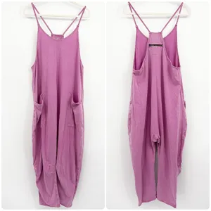 Free People FP Movement Womens Hot Shot Raspberry Punch Slouchy Boho Jumpsuit S thumbnail 3