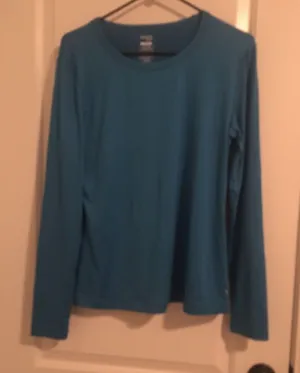 Danskin Now Women's Large Blue Active Wear Top Long Sleeve Shirt thumbnail 1