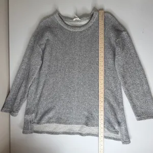 Eileen Fisher‎ Organic Cotton Marled Knit Sweater Small Grey Minimalist Capsule thumbnail 7