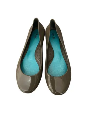 Oka b Taylor Jelly Ballet Flats Size US 7 EU 37 Slip-On Shoes Taupe Gray thumbnail 5